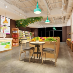 现代水果店3D模型下载